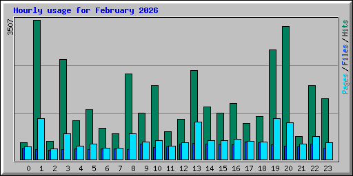 Hourly usage for February 2026